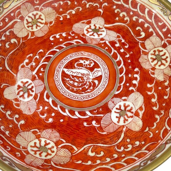 Vintage Japanese ACF Floral Phoenix Design 8 Porcelain Hand Painted in Hong Kon - Picture 11 of 11